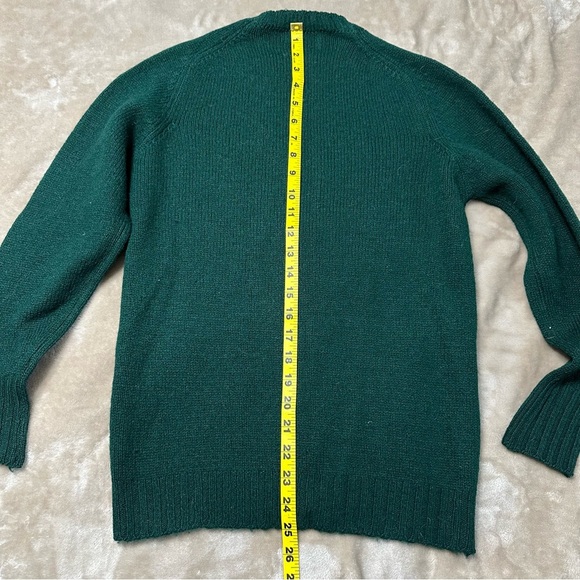 Bucks Countian by Jacques de Loux Green 100% Virgin Wool Cardigan Sweater 36 - Picture 4 of 6
